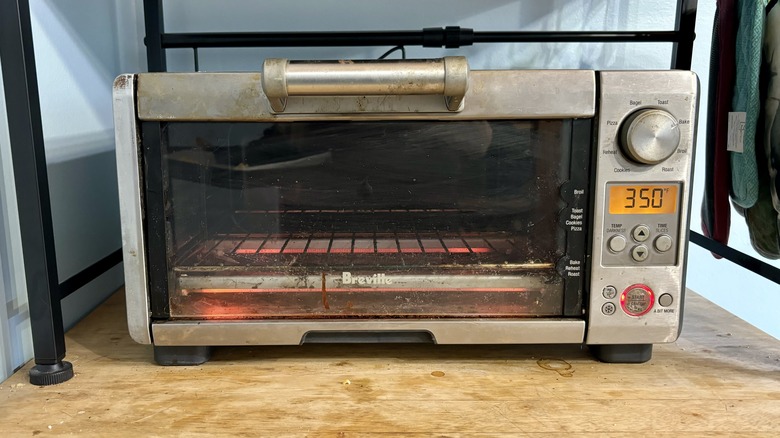 preheated toaster oven