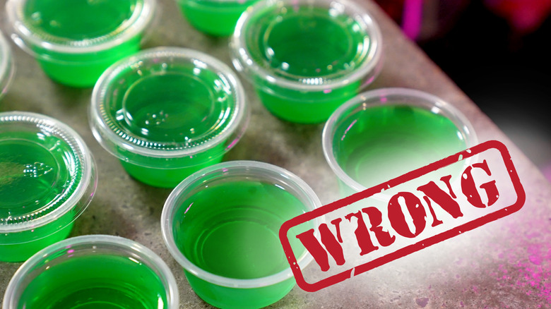 Jell-O shots on a table