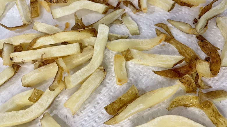 pale fried potatoes