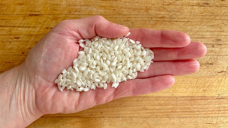 Handful of arborio rice