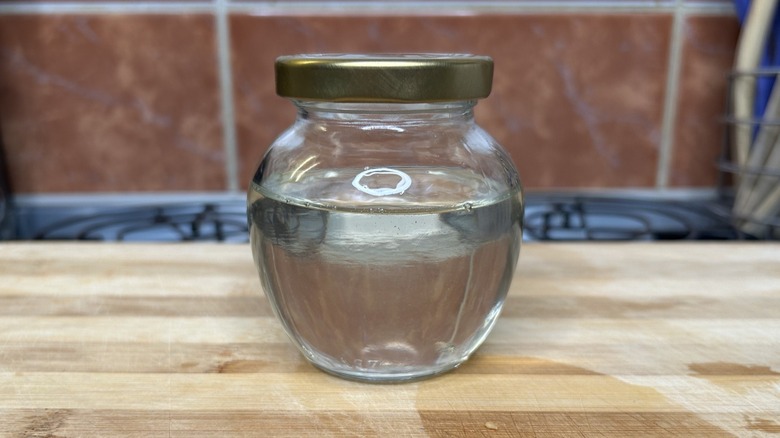 Jar of simple syrup