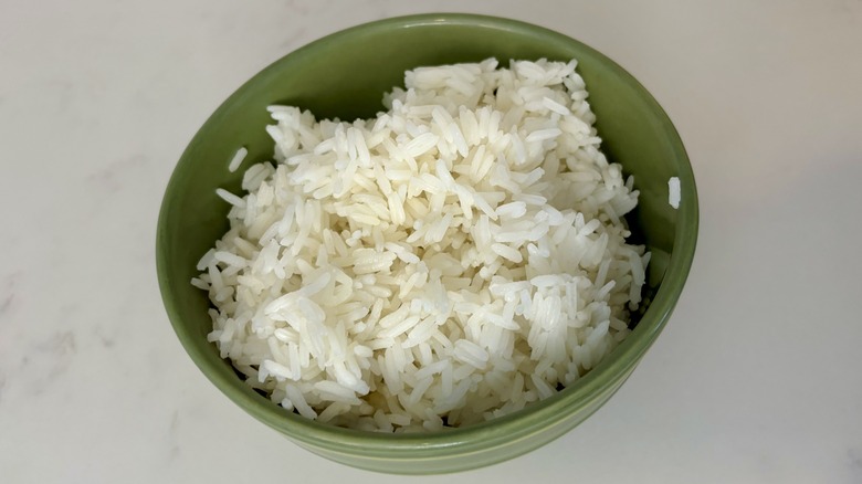 White rice in a bowl