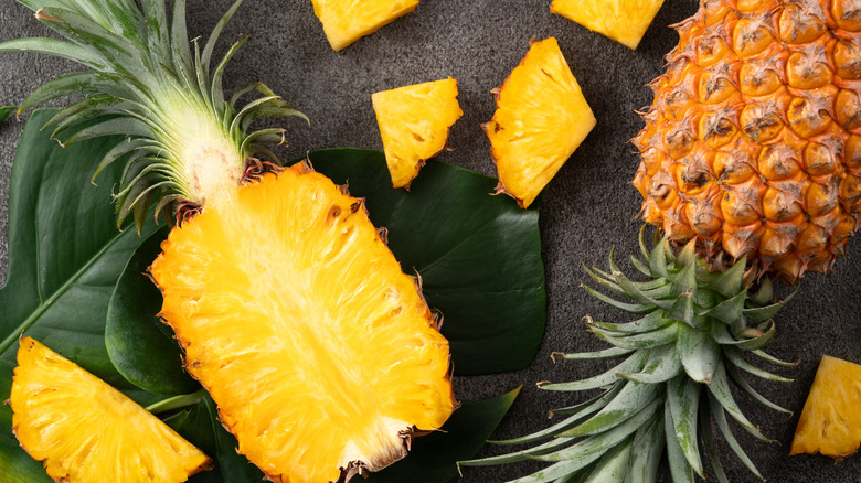 pineapple sliced in half