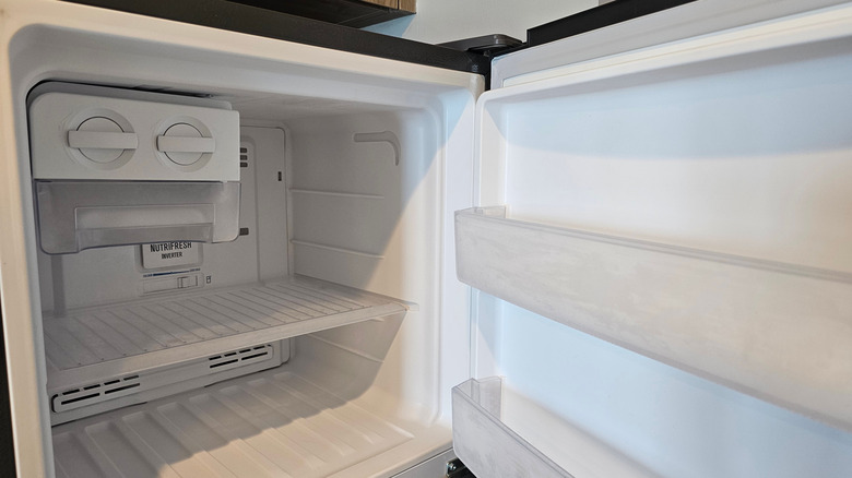 Open empty freezer