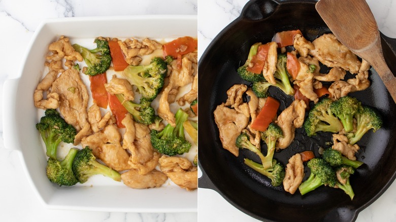 Chicken and broccoli dish