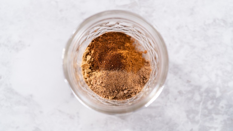 overhead of pumpkin pie spice