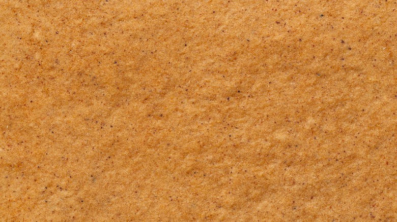 Close up of gingerbread cookie texture