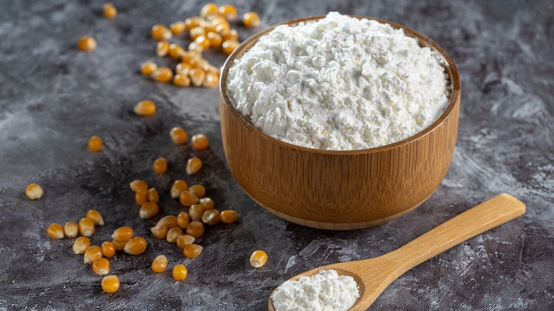 Bowl of cornstarch
