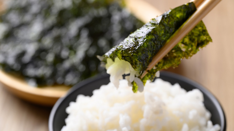 Seaweed and sushi rice