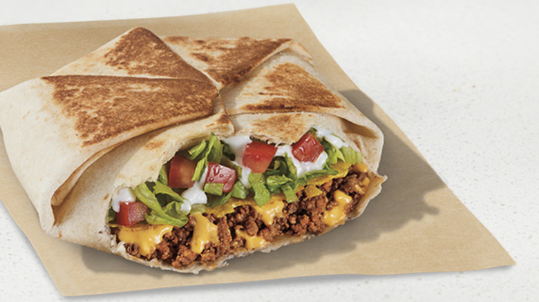 Taco Bell Crunchwrap on napkin