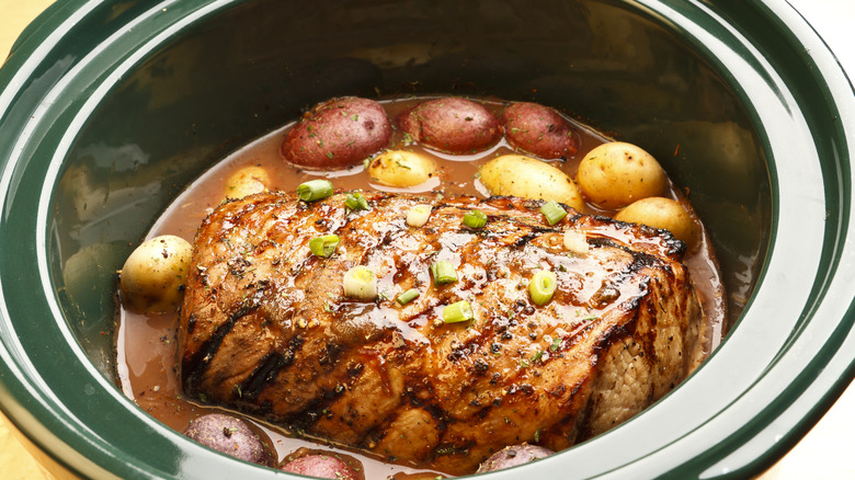 potatoes and meat crockpot