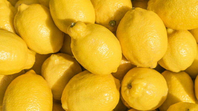 Group of shiny lemons