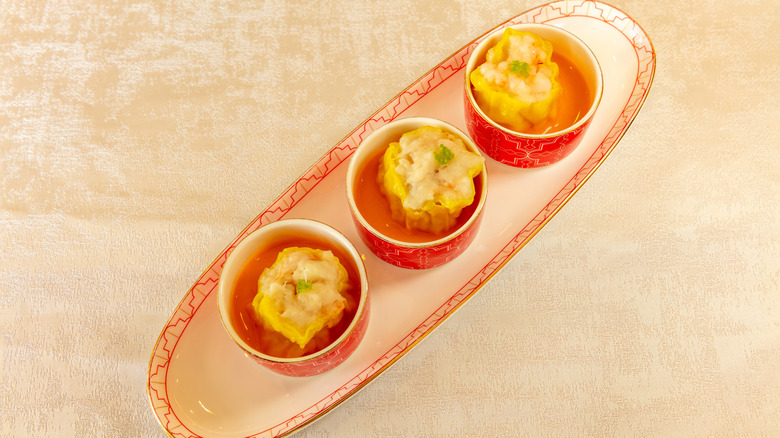 elevated shumai dumplings