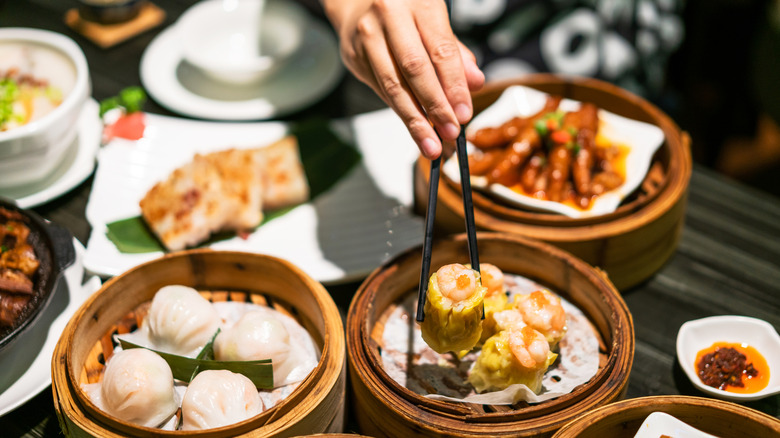 displayed dim sum brunch