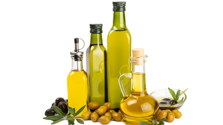 bottles of olive oil 