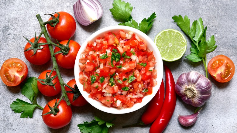 Salsa with recipe ingredients