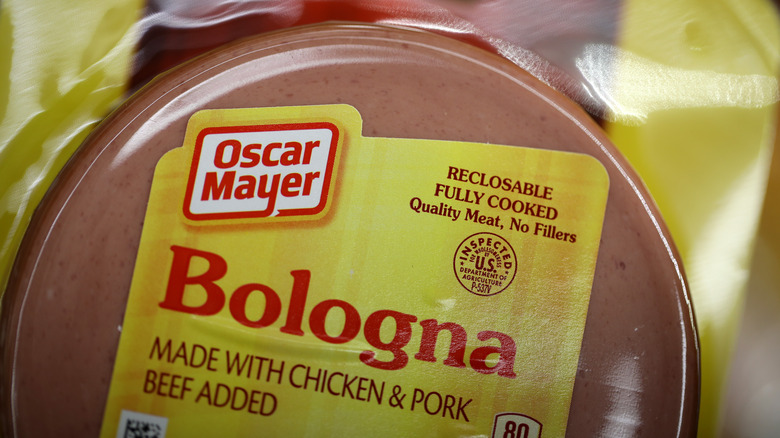 close up of Oscar meyer bologna