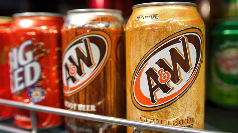 A&W root beer and cream soda