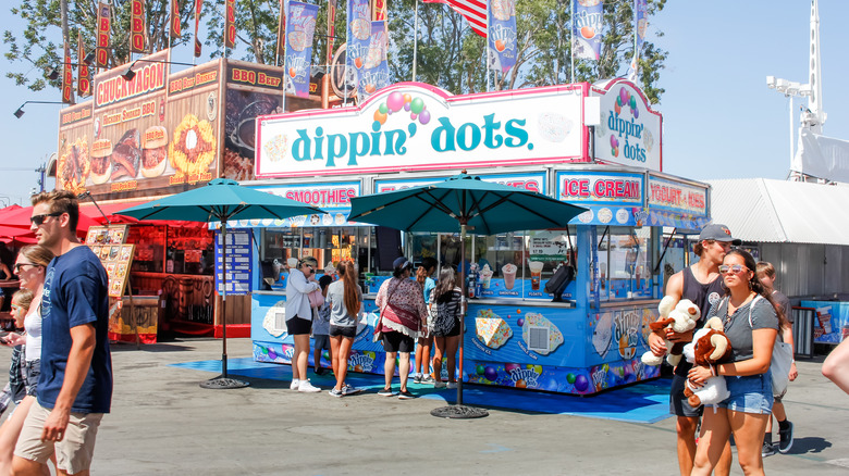 Dippin' Dots stand at county fair