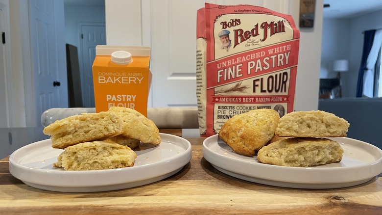 Scone test with crumb showing 