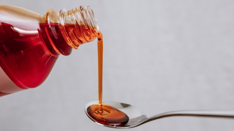 Maple syrup in a leaf-shaped bottle