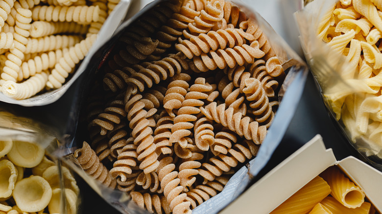 Packages of pasta