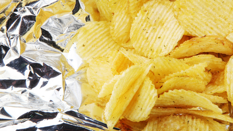 Store-bought potato chips.
