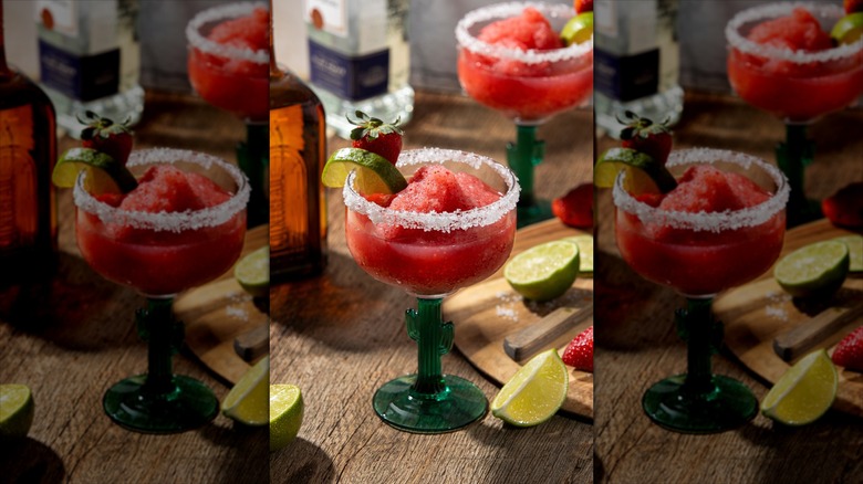 Strawberry frozen margaritas