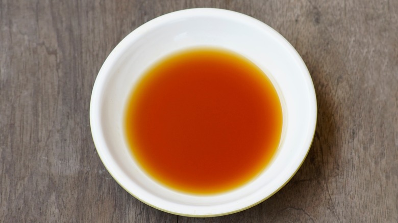 A small bowl of fish sauce