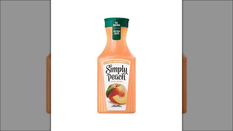 Bottle of Simply Peach juice