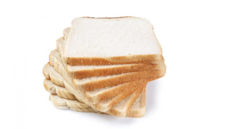 stack of white bread slices 