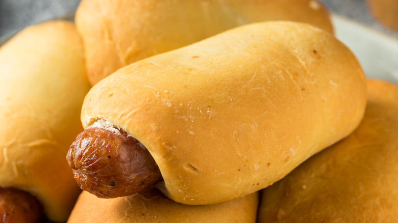 Kolache pastry with beef sausage inside