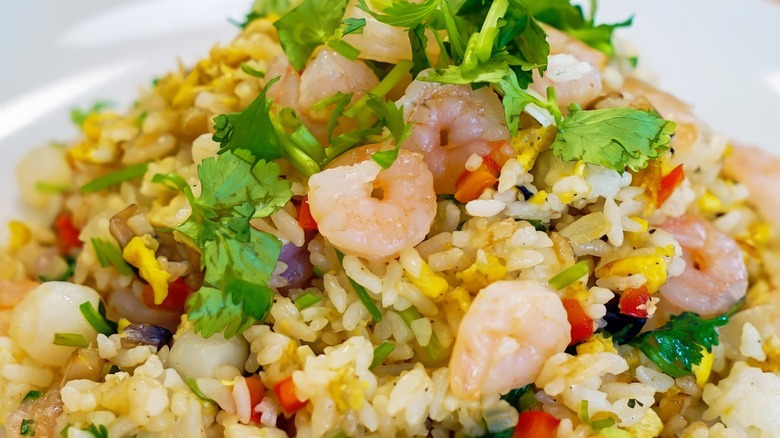 Afro-Caribbean shrimp fried rice