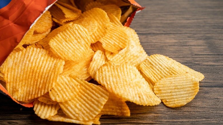 Potato chips in bag