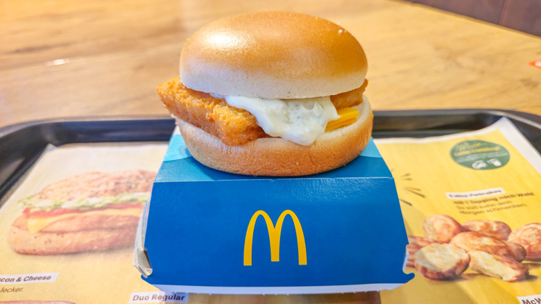 McDonald's Filet-O-Fish on container