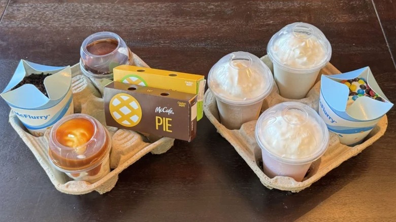 McDonald's desserts on a table