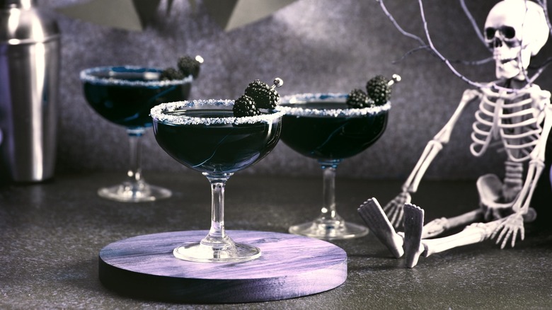 Halloween blackberry cocktails