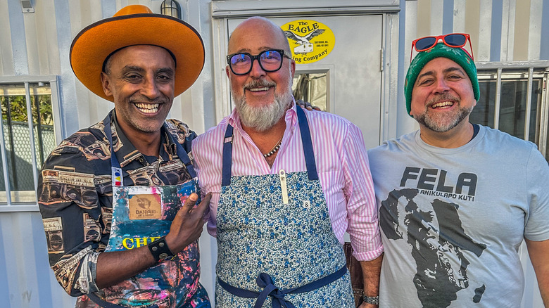 Marcus Samuelsson, Andrew Zimmern, and Duff Goldman at NYC Wine & Food Fest