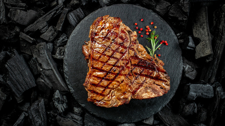 Grilled porterhouse steak