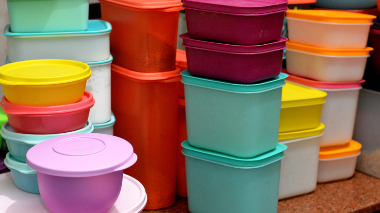 colorful plastic storage containers with lids