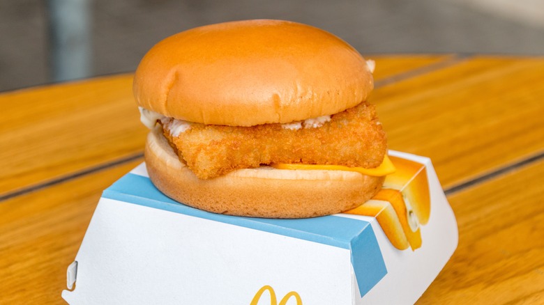 McDonald's Filet-O-Fish on a box