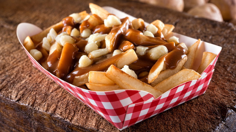 Gravy and cheese laden fries