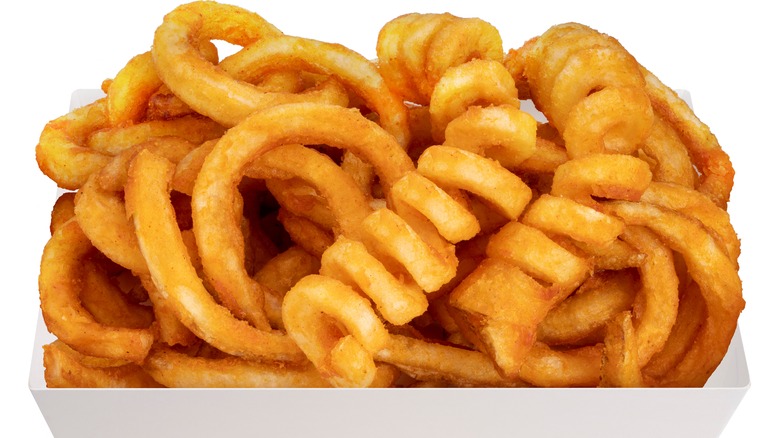Curly fries in a box 