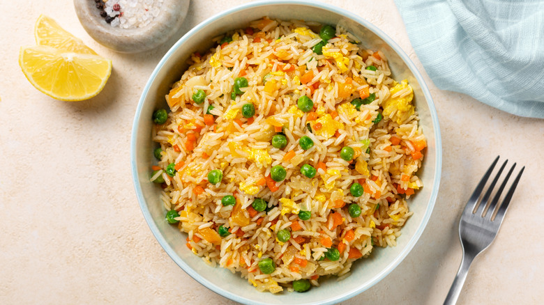 vegetable fried rice with eggs