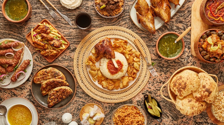 Mezze, an assortment of Middle Eastern dishes