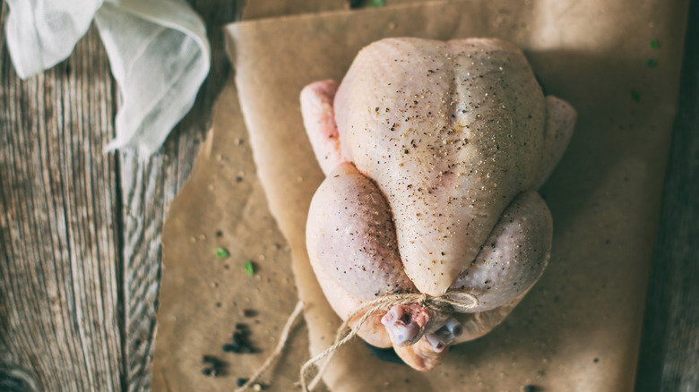 raw chicken with the skin on