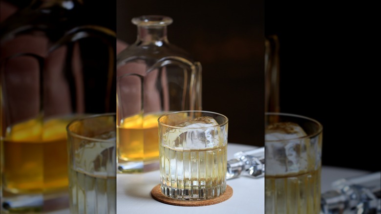 Clear milk punch with carafe