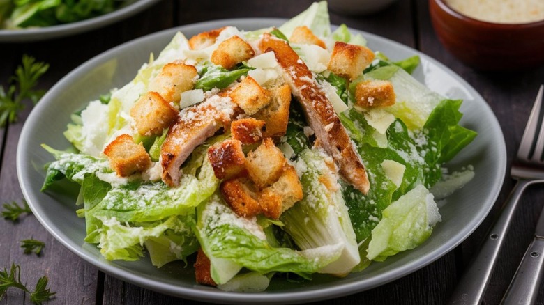 caesar salad with croutons