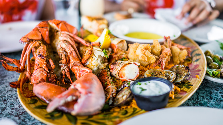 large seafood plate