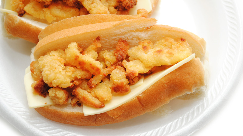 Fried clam roll